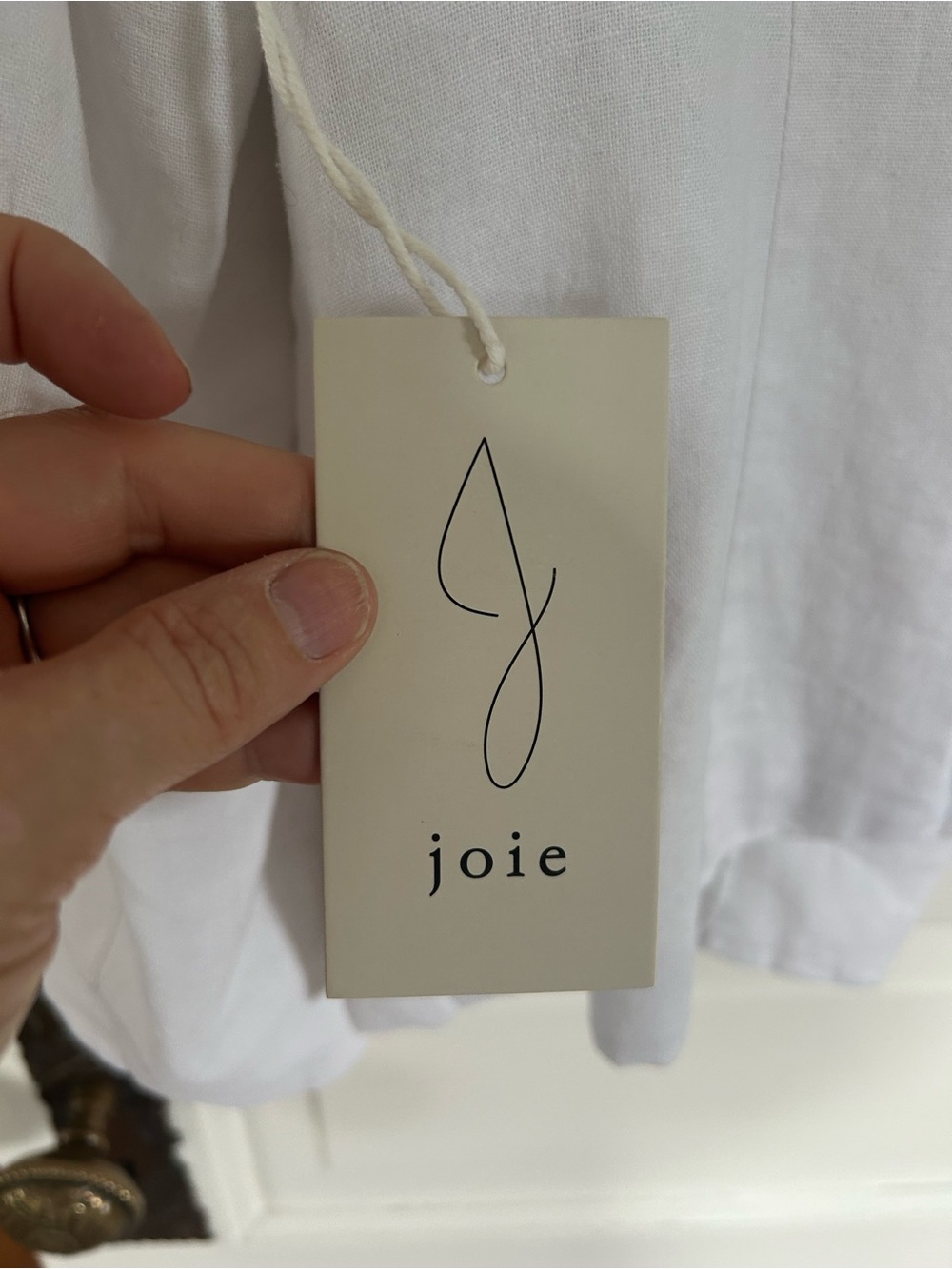 NWT Joie White Single-Button V-Neck Blazer. Linen/Viscose. Resort, Chic Size XL - Picture 5 of 12